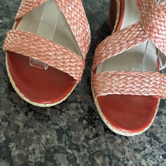 Andrew Geller Wedge Sandals with rafia Braided Straps EUC 8 - Picture 5 of 10